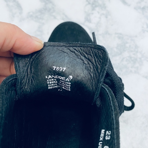 NEW Andrea Black Suede Lace Up Booties Size 6 - Picture 8 of 9